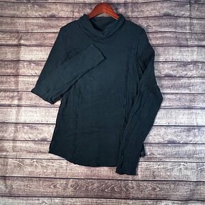 We The Free Free People Black Everyday Layering Top Cowl Neck XL Cotton